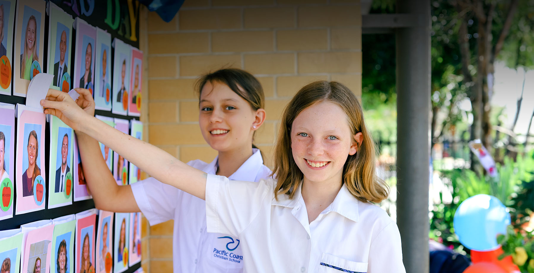 Middle School students with letters of thanks